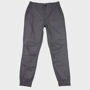 G-Star Raw Chino Joggers Mens 33 Grey Cotton Twill Stretch Casual Preppy Travel